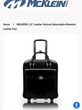 Mcklein Melrose laptop bag. Black EUC